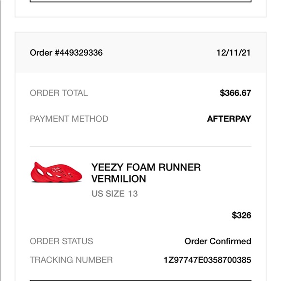 COPY - Yeeyz foam RUNNR vermillion “BRAND NEW” - Picture 7 of 7